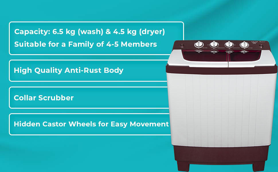 Amstrad 6.5 kg Semi-Automatic Washing Machine AMWS65PW