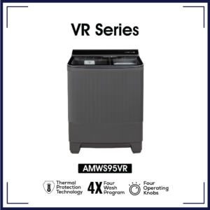 Amstrad 9.5 kg Semi-Automatic Washing Machine – AMWS95VR