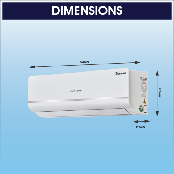 Amstrad Optima Series AC 1 Ton 3 Star Inverter Split Air Conditioner - AMSi1231C - Image 3