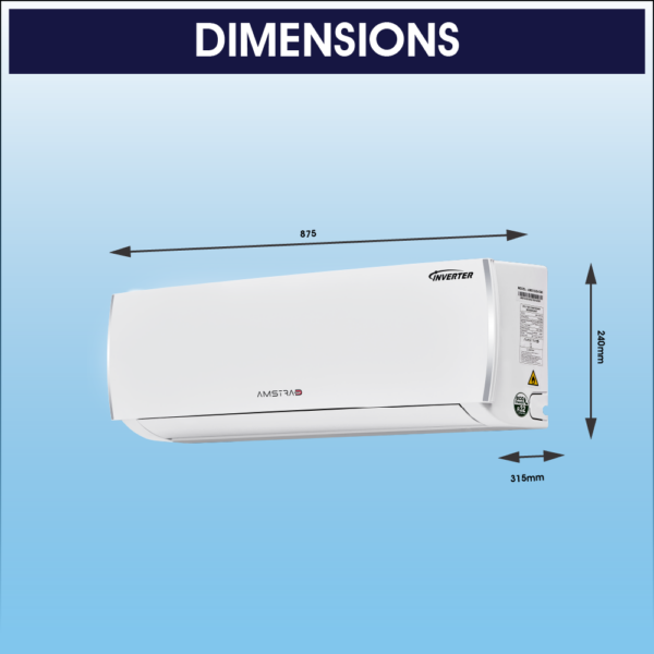 Amstrad Trio 3D Series AC 1.0 Ton 3 Star Inverter Split Air Conditioner – AMS13S3DiC - Image 3