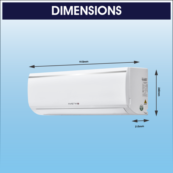 Amstrad Platino Series AC 2.0 Ton 3 Star Non-Inverter Split Air Conditioner – AMSF2524 - Image 3
