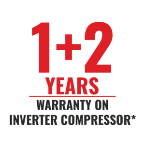 1+2 Year Inverter Compressor Warranty