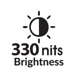 330 nits brightnes