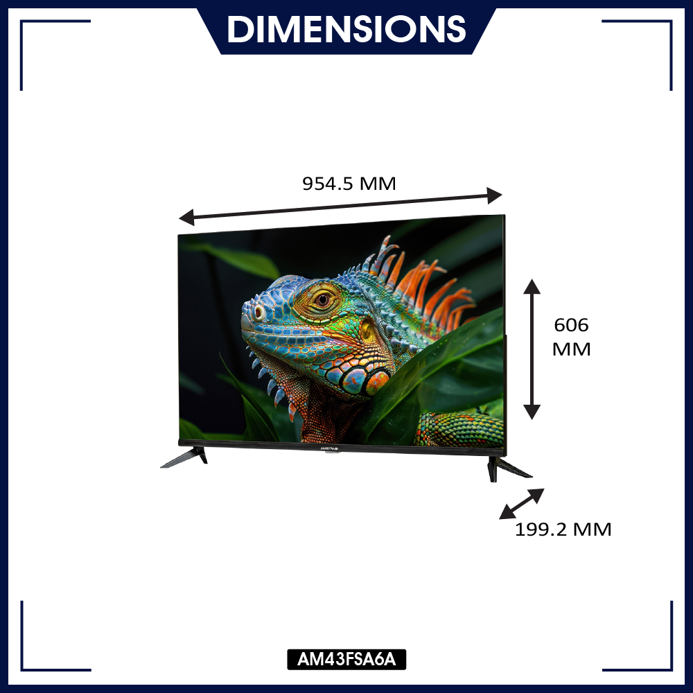Amstrad 43 Inch Full HD Smart LED TV - AM43FSA6A - Image 3