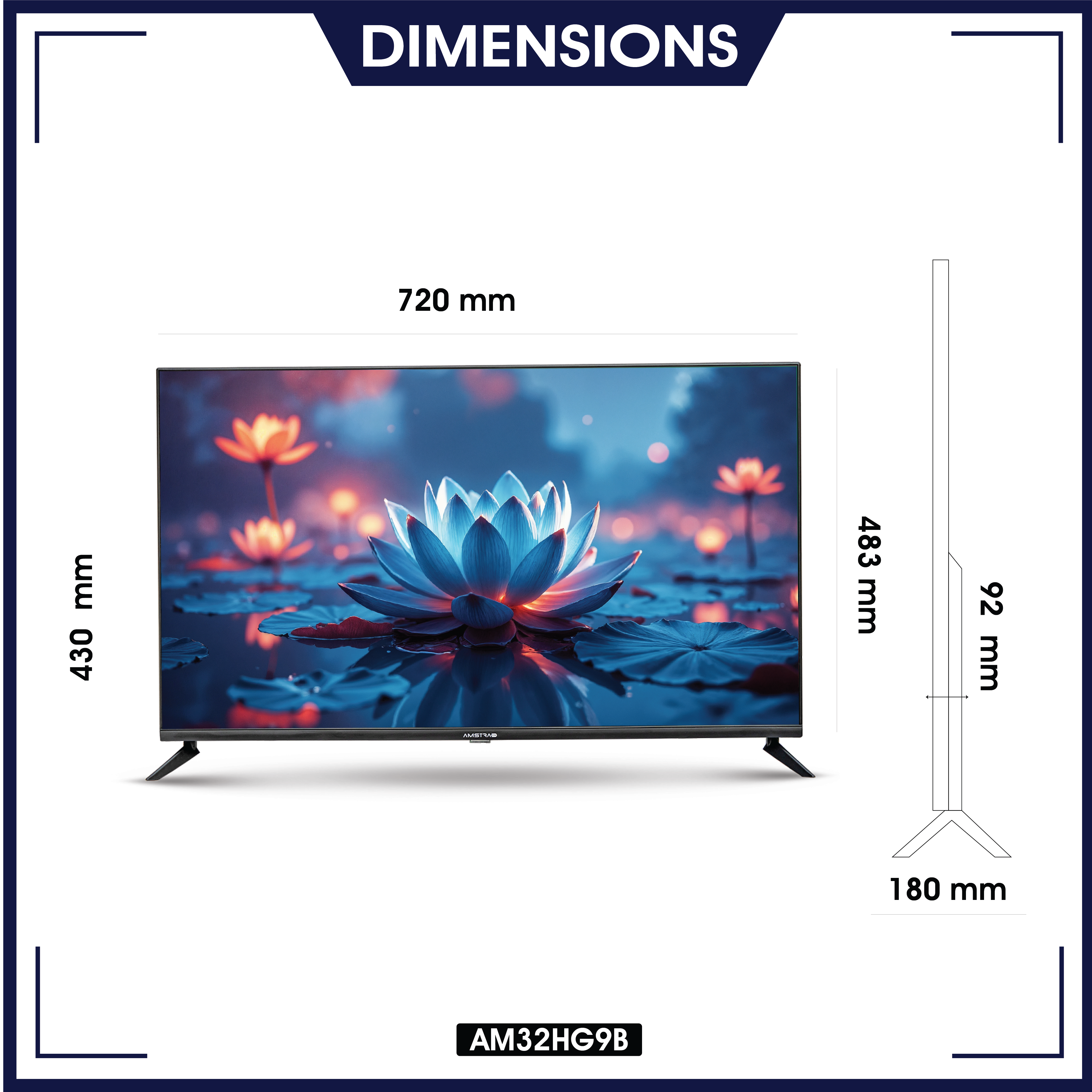 Amstrad 32 Inch Full HD Android Smart LED TV – AM32HG9B - Image 3