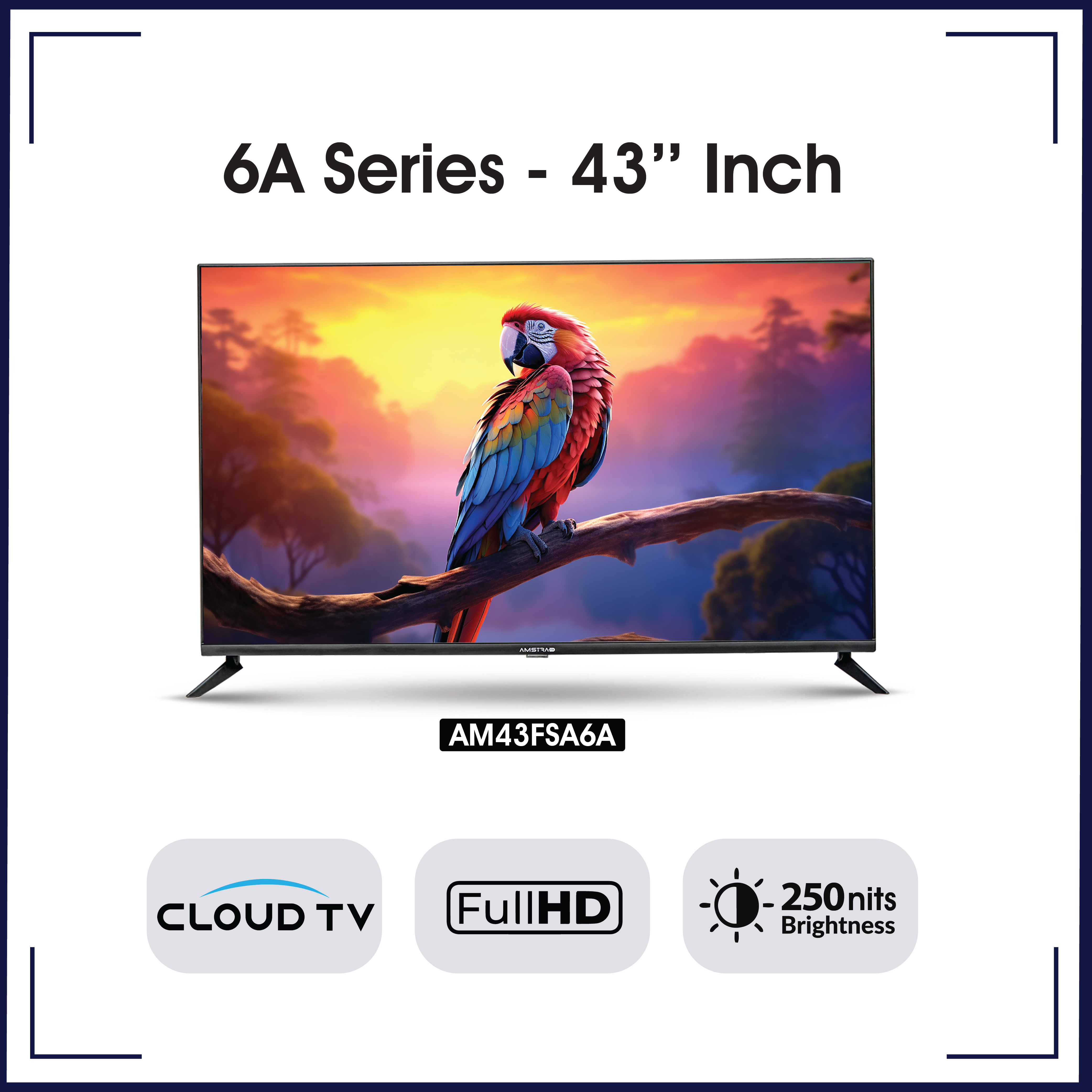 Amstrad 43 Inch Full HD Android Smart LED TV – AM43FSA6A