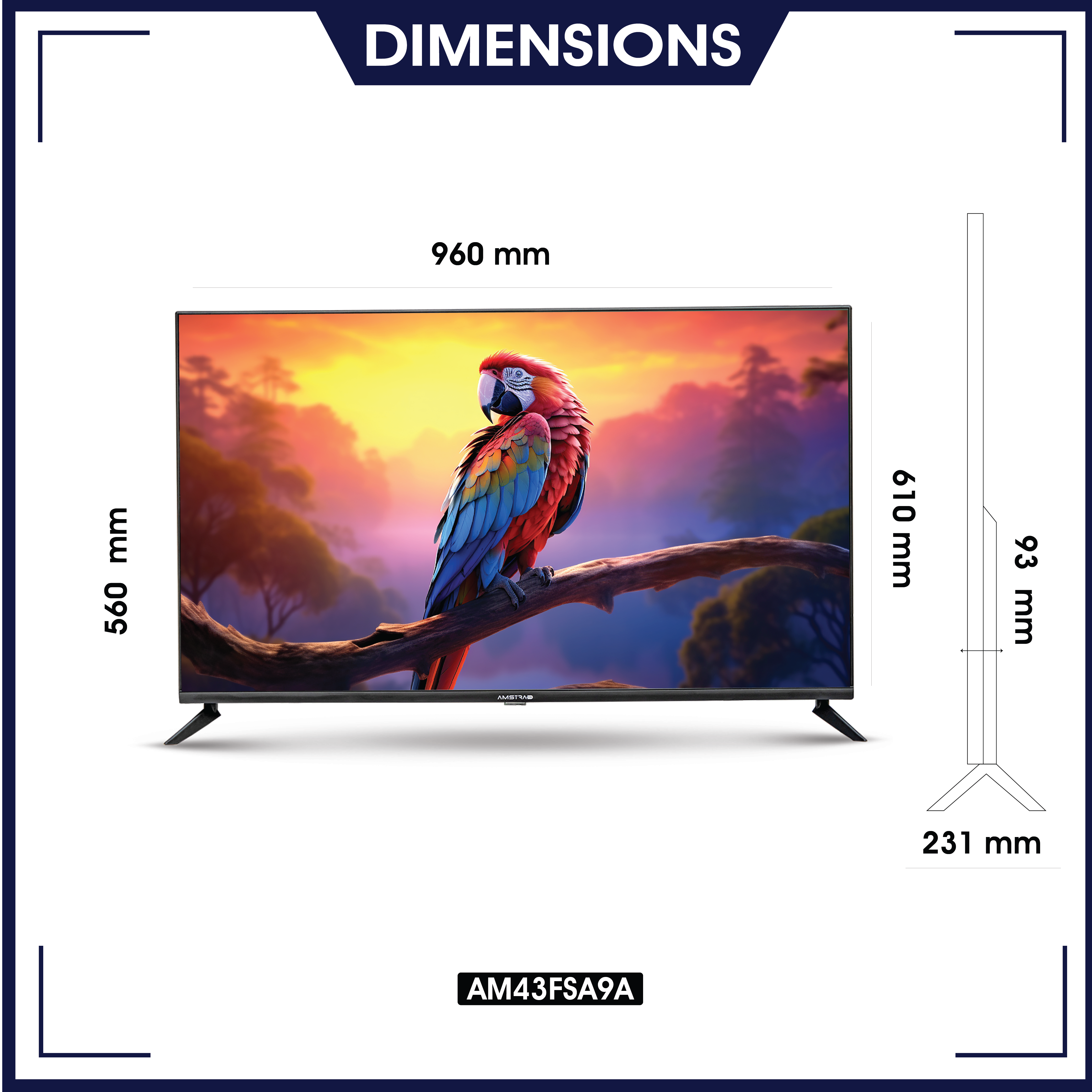 Amstrad 43 Inch Full HD Android Smart LED TV – AM43FSA6A - Image 3