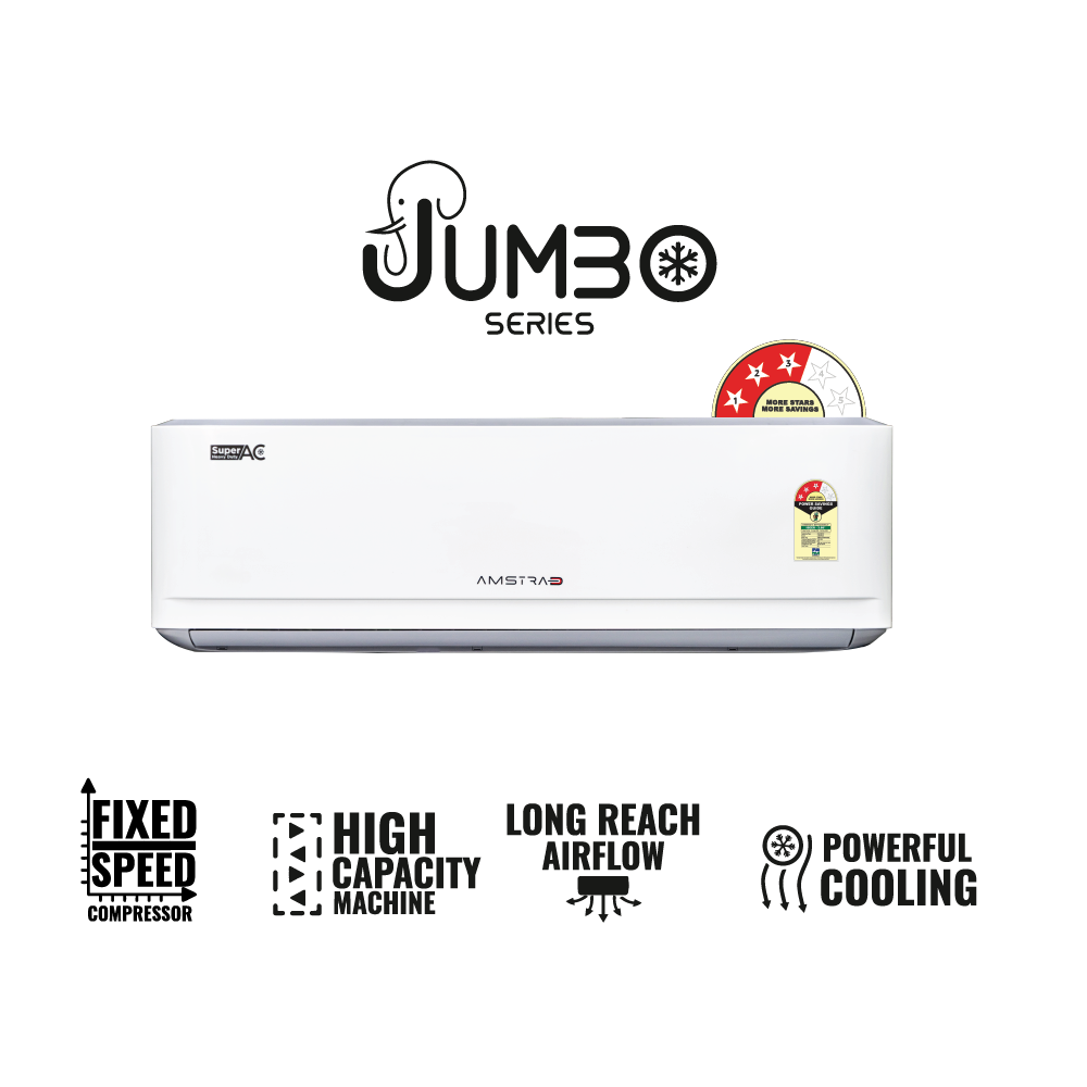 Amstrad Jumbo Series 2 Ton 2 Star Non-Inverter Split Air Conditioner - AMSF2622SHD(2026 Star Rating)