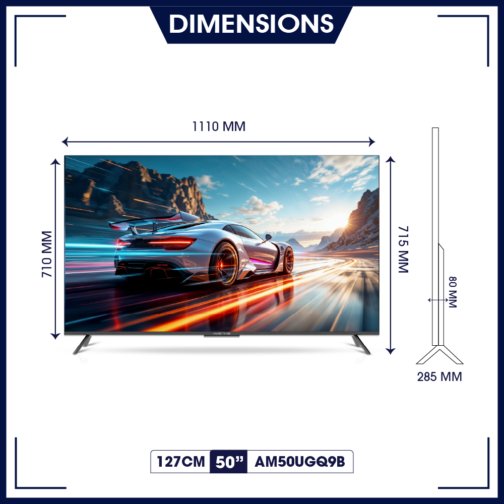 Amstrad 50 Inch Gaming QLED Google TV - AM50UGQ9B - Image 3