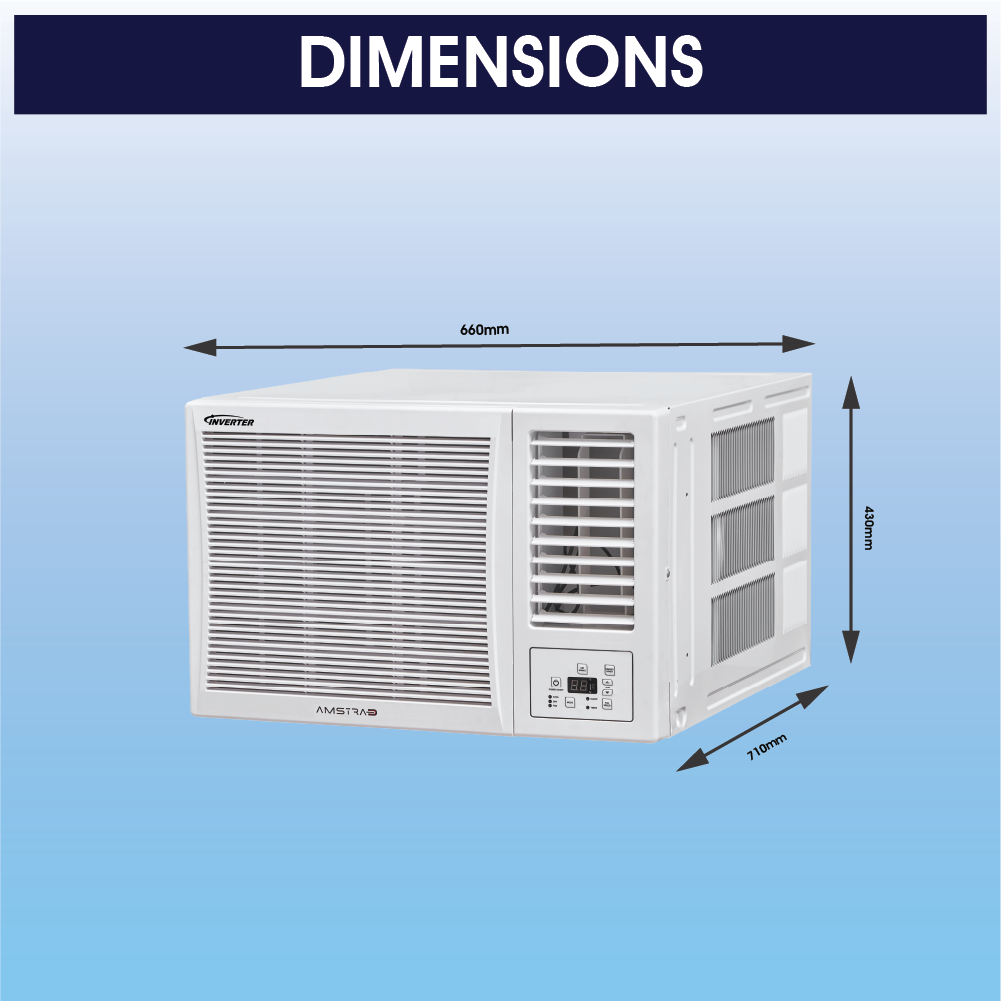 Amstrad 1.5 Ton Fixed Speed 2 Star Window Air Conditioner – AMWF1927 (2026 Star Rating) - Image 3