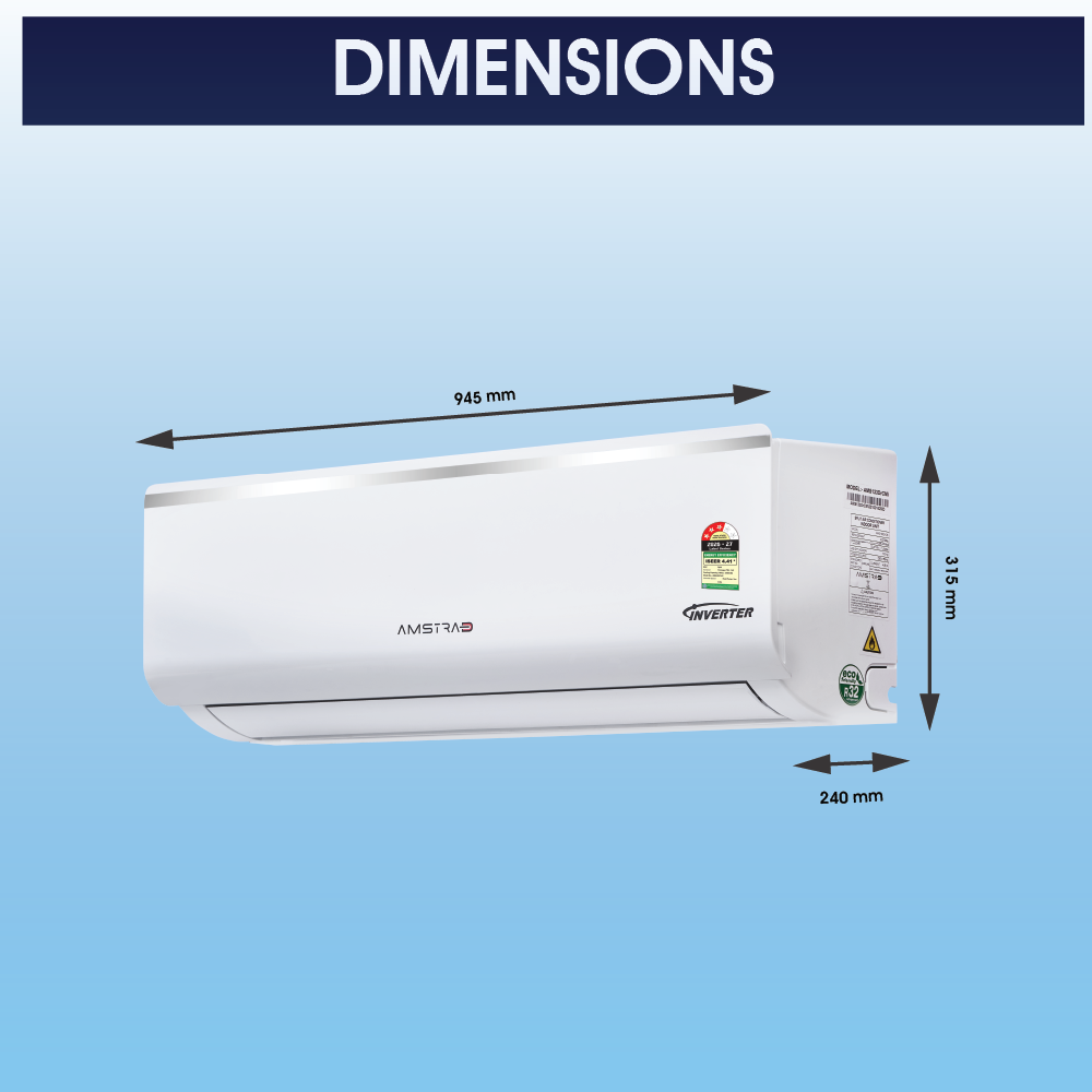Amstrad All Season AC 1.5 Ton 3 Star Inverter Split Air Conditioner – AMSi2037HC (2026 Star Rating) - Image 3