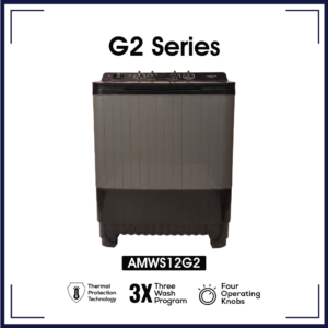 Amstrad 12 kg Semi Automatic Washing Machine – AMWS12G2